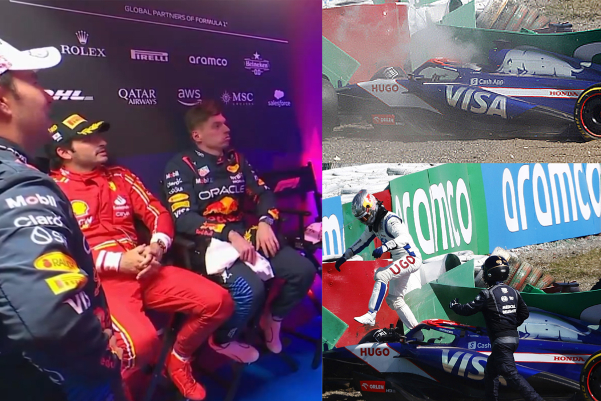 Verstappen en Pérez hebben mening klaar na zien beelden crashende Ricciardo in cool down room
