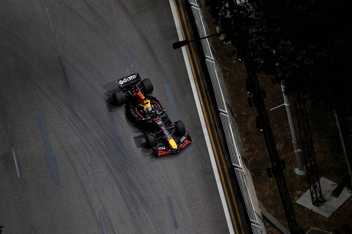 Verstappen during FP2 in Singapore