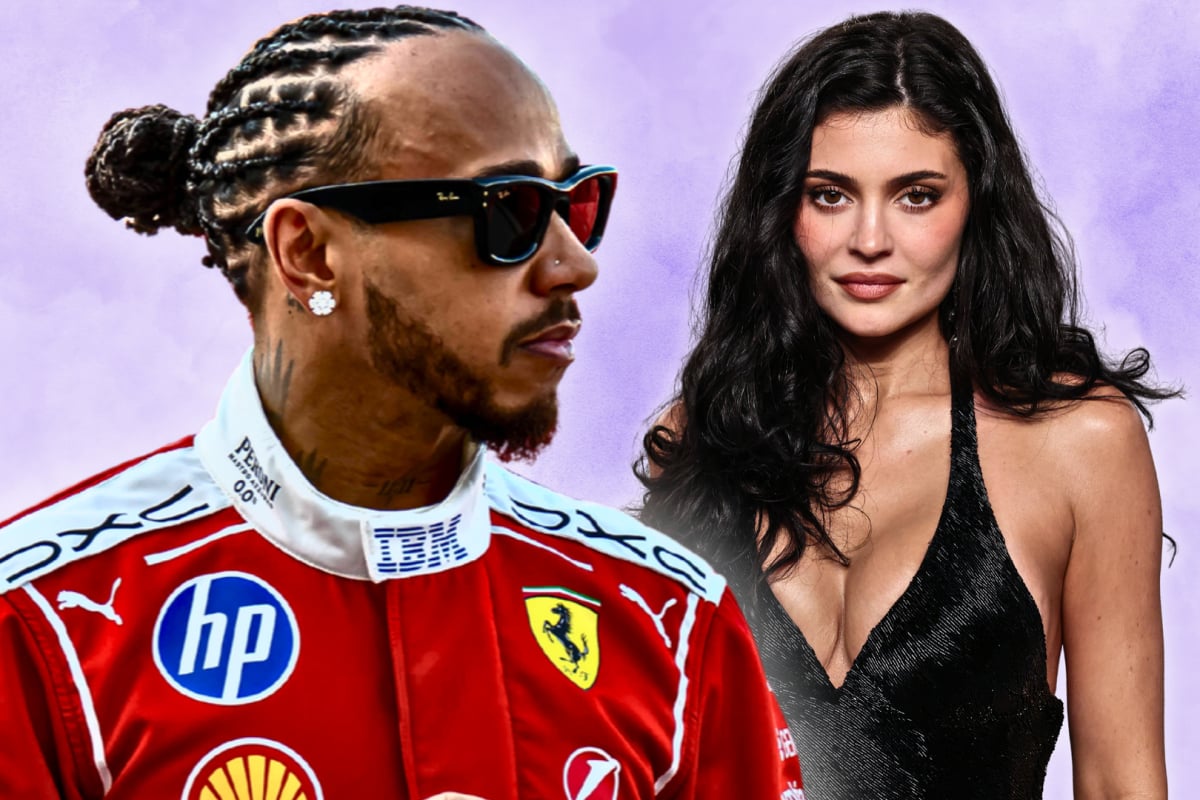A composite image of F1 star Lewis Hamilton and reality TV star Kylie Jenner