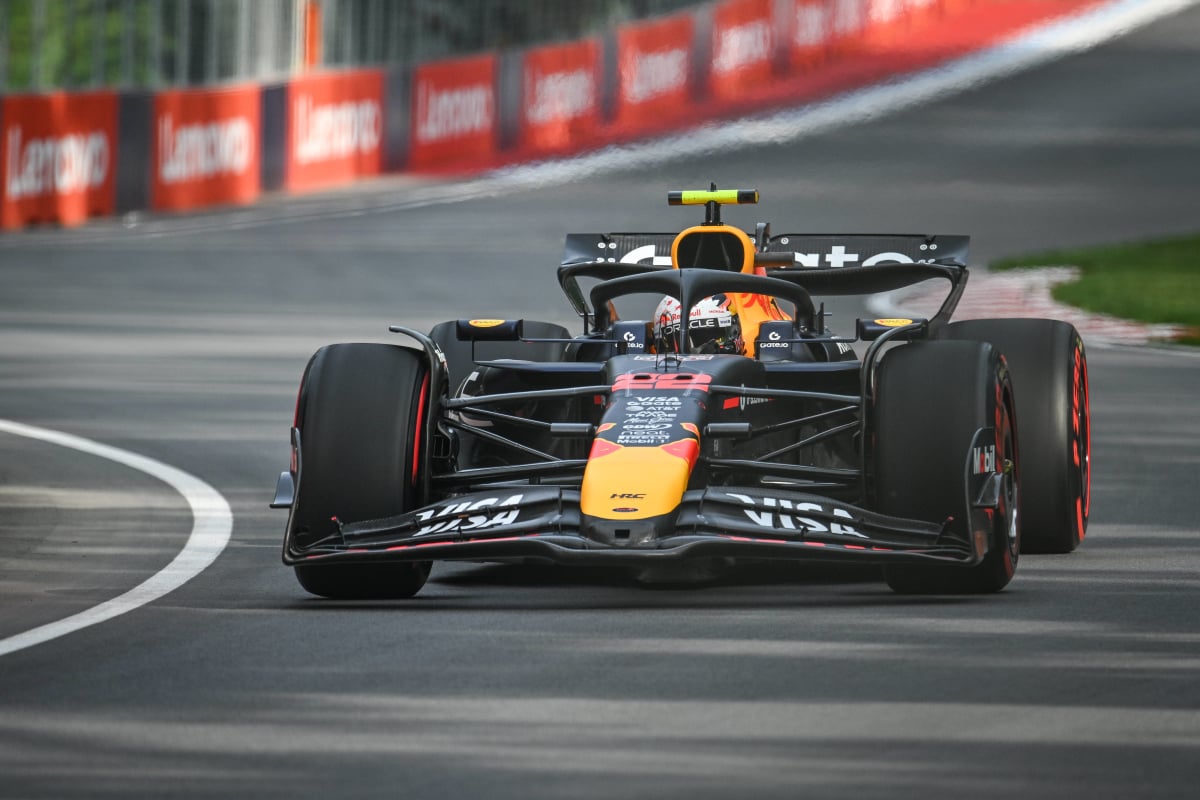 Tsunoda during FP2 in Montreal