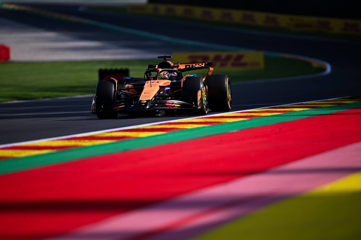 Piastri during sprint qualifying at Spa-Francorchamps