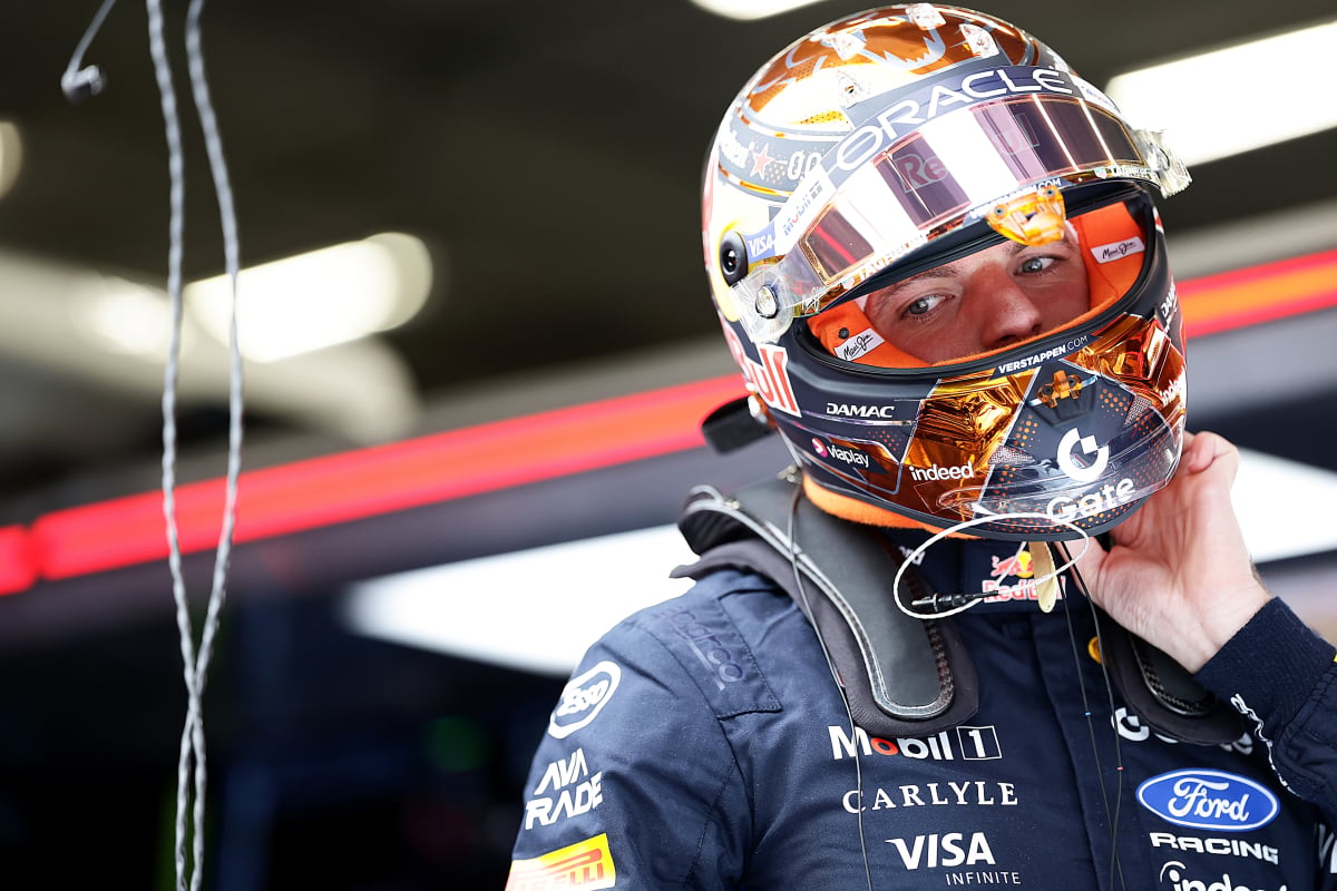 Verstappen during Friday at Spa-Francorchamps