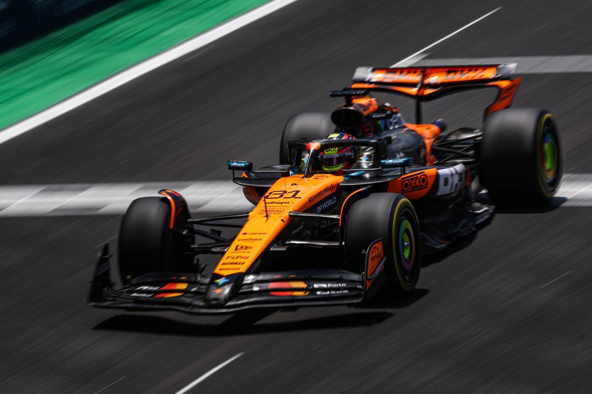 Piastri during practice at Interlagos