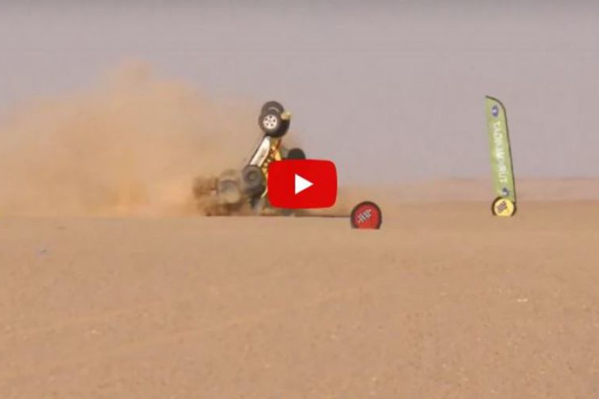 VIDEO: HUGE crash in the Africa Eco Race!