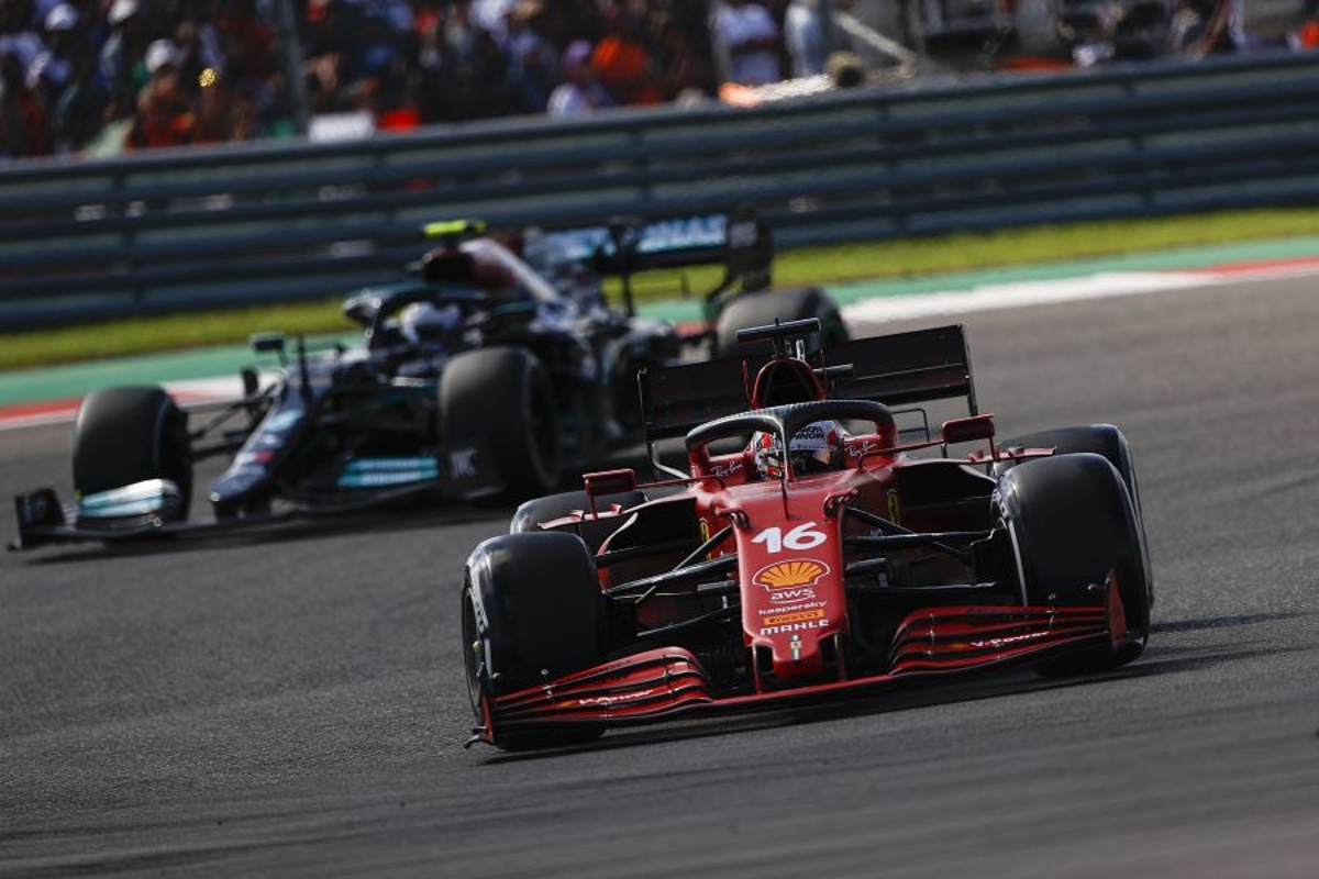 Leclerc set 'qualifying time each lap' in attempt to snatch away Perez podium