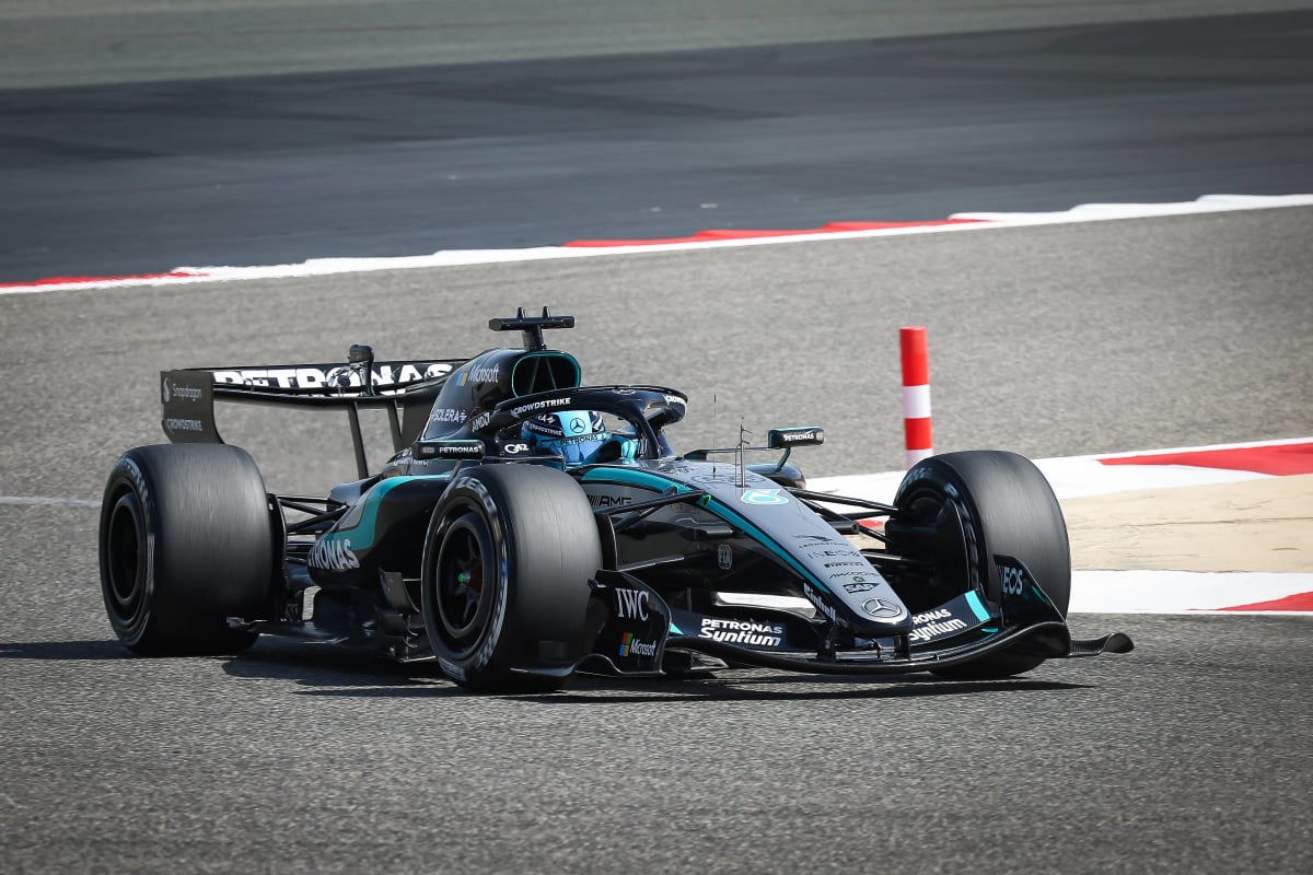 Russell during Day 1 of Bahrain Test 1