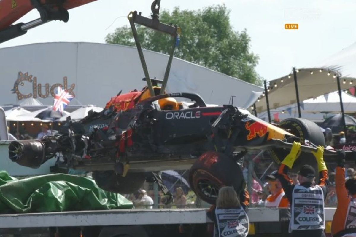 Verstappen crash - Fan footage reveals ferocity of impact at Copse