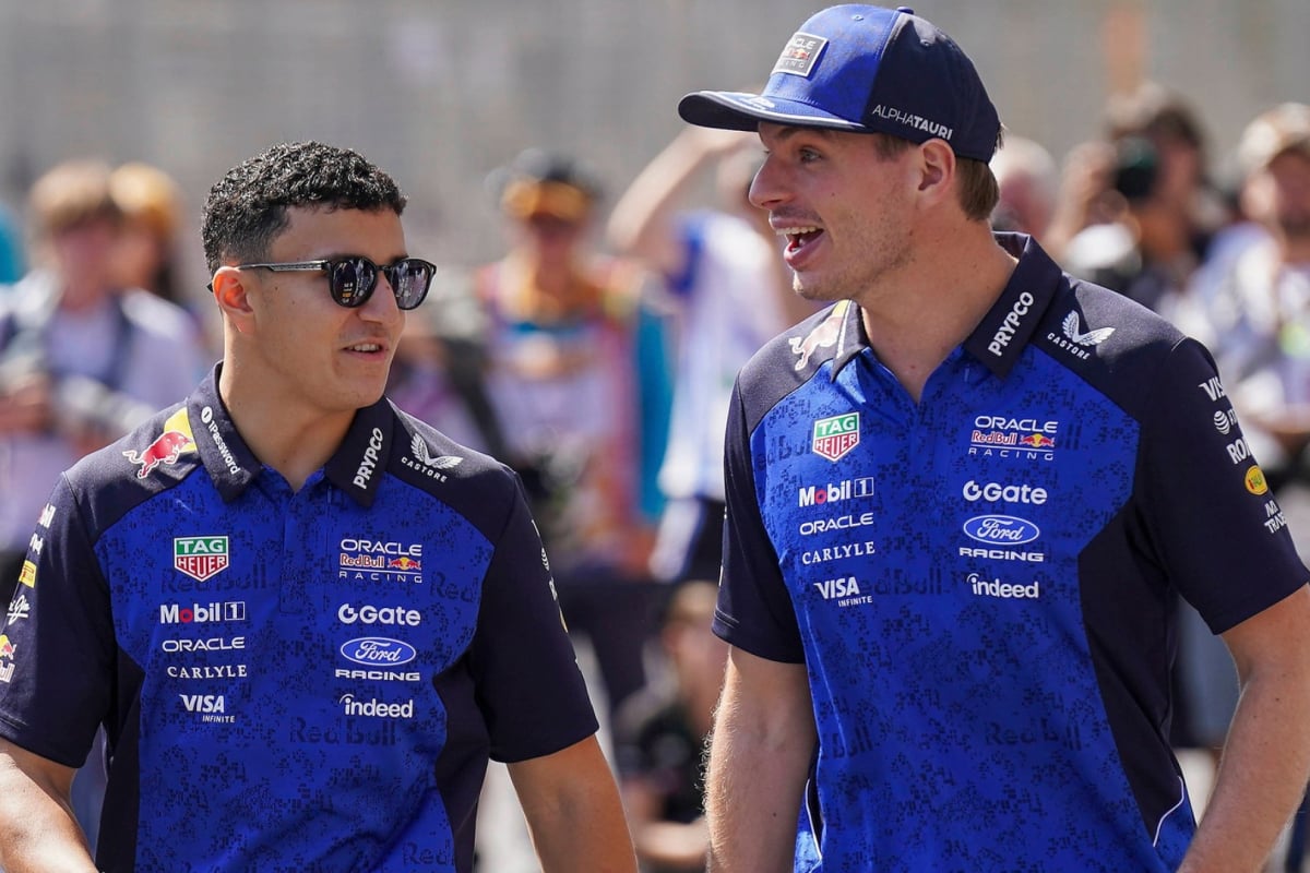 Isack Hadjar, Max Verstappen, Red Bull, Azerbaijan, 2026