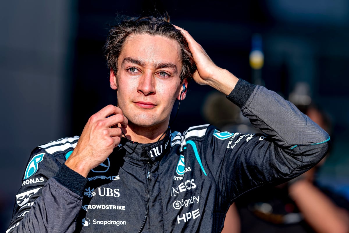 George Russell in Shanghai