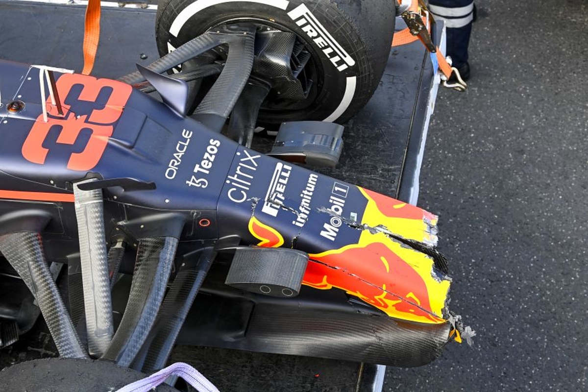 Pérez kritisch op Pirelli na crash Verstappen: 'Gelukkig is het dit keer goed afgelopen'