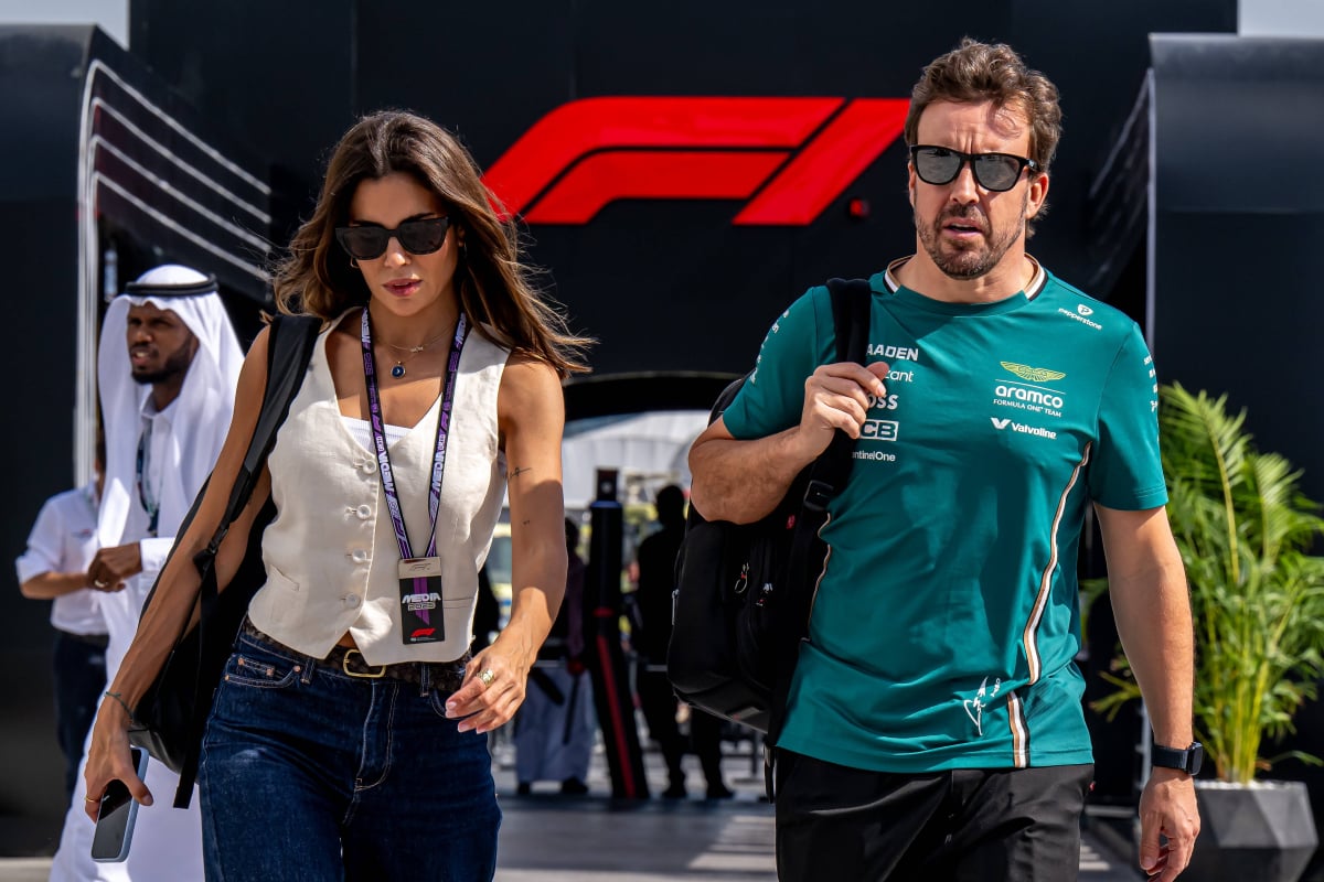 Alonso with girlfriend Jimenez