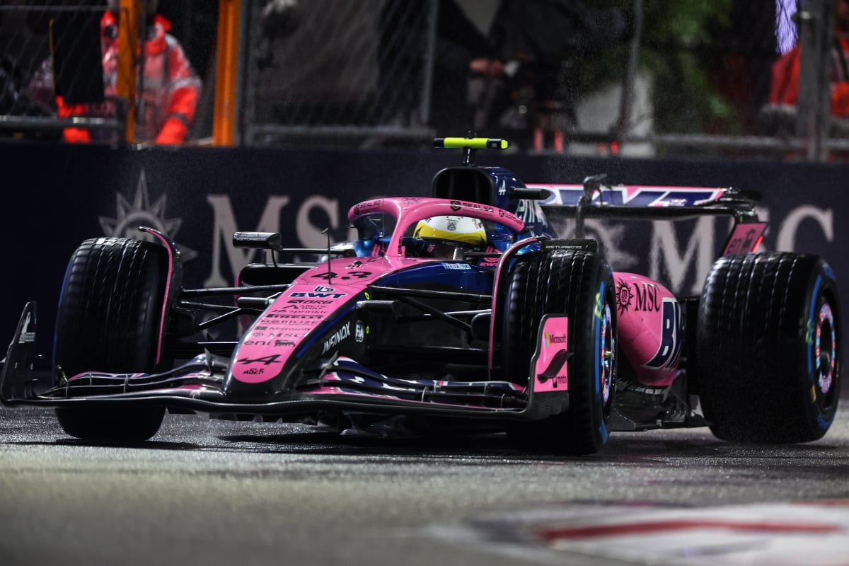 Colapinto during qualifying in Las Vegas