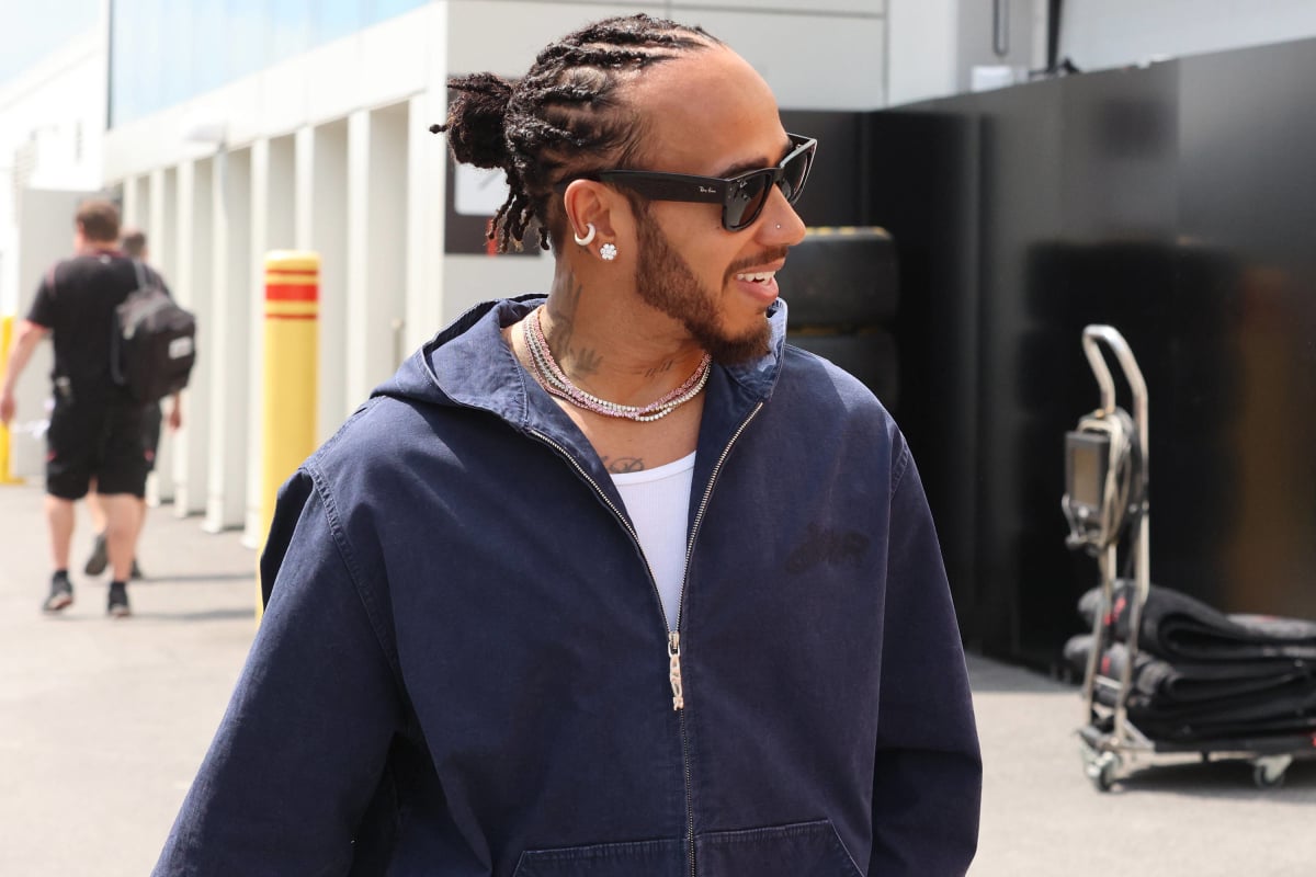 Lewis Hamilton arriving in Canada