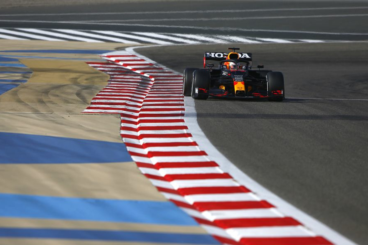 Max Verstappen tijdens de laatste vrije training in Bahrein.