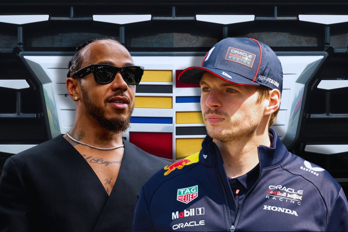 lewis hamilton, max verstappen, cadillac, red bull
