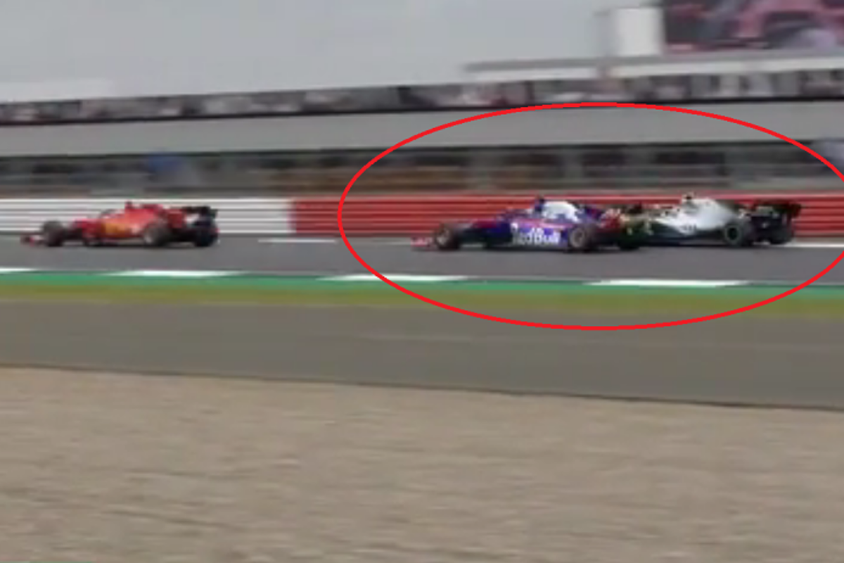 VIDEO: Kvyat nearly puts Bottas in the wall!