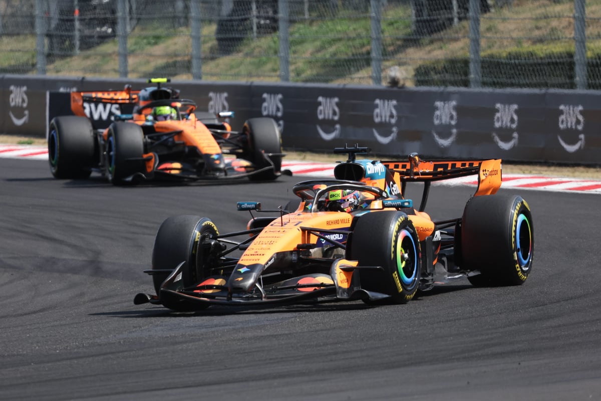 Piastri ahead of Norris at the Hungaroring