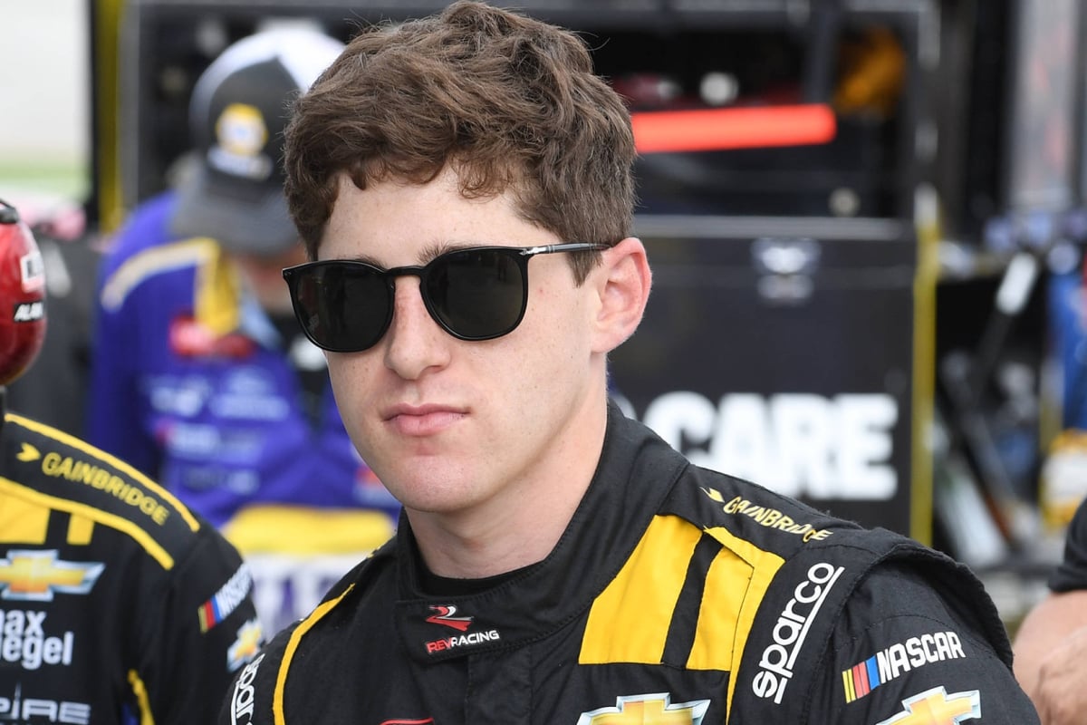 An image of NASCAR driver Nick Sanchez preparing for a race