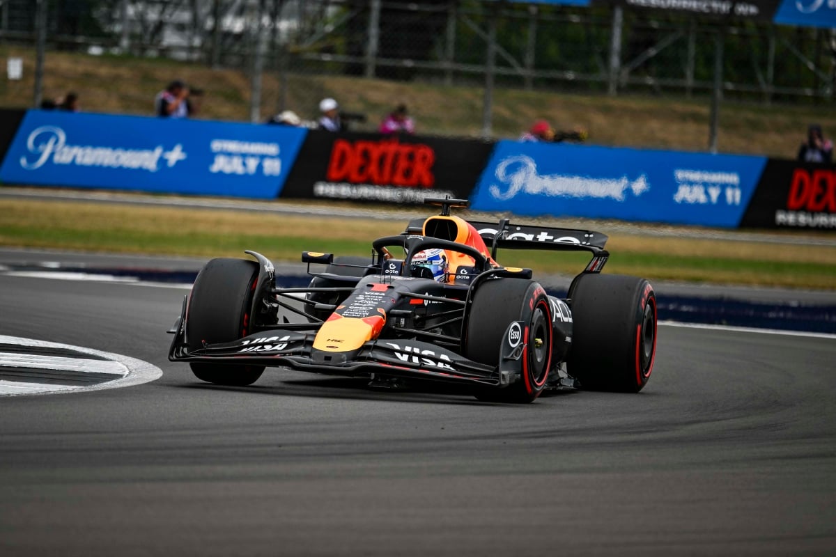 Verstappen during qualifying at Silverstone