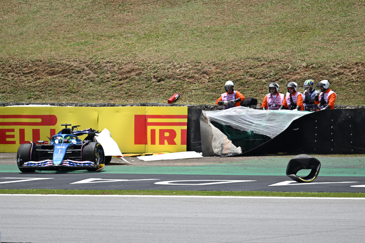 Ocon fumes at Alonso as HUGE crash causes red flag in Brazil