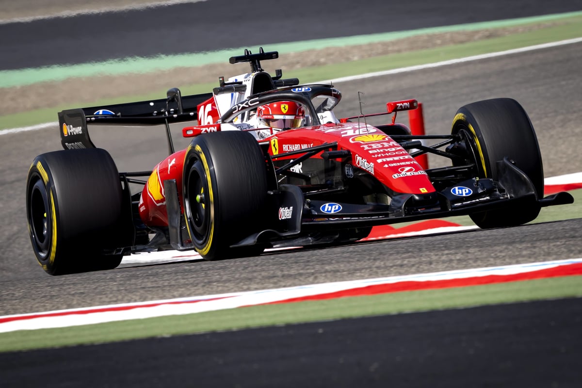 Leclerc during Day 2 of Bahrain Test 1