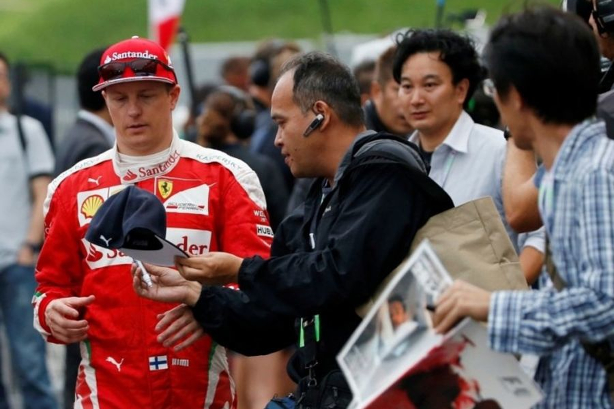 Kimi Räikkönen valt uit tijdens eerste vrije training Bahrein