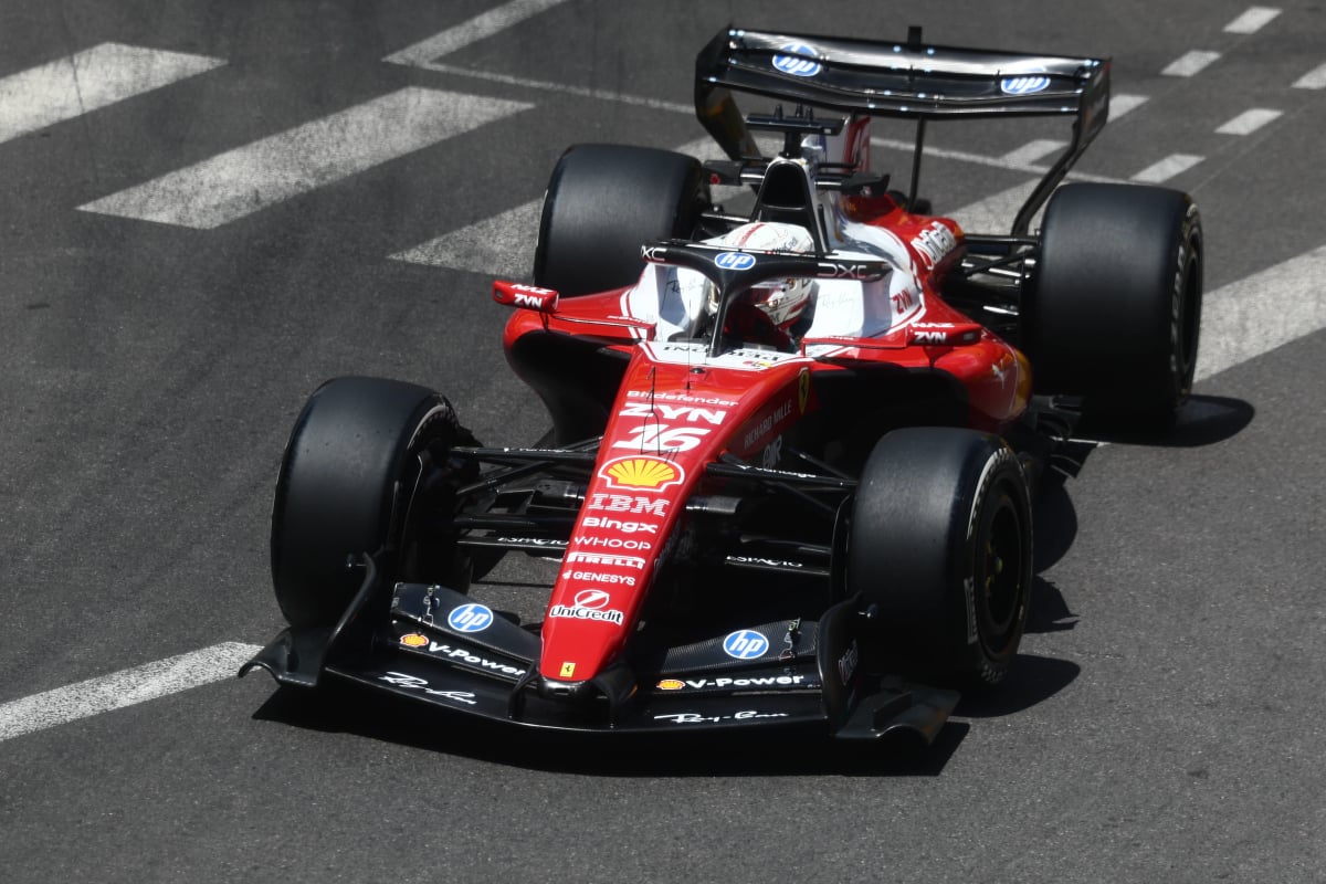 Leclerc during FP1 in Monaco
