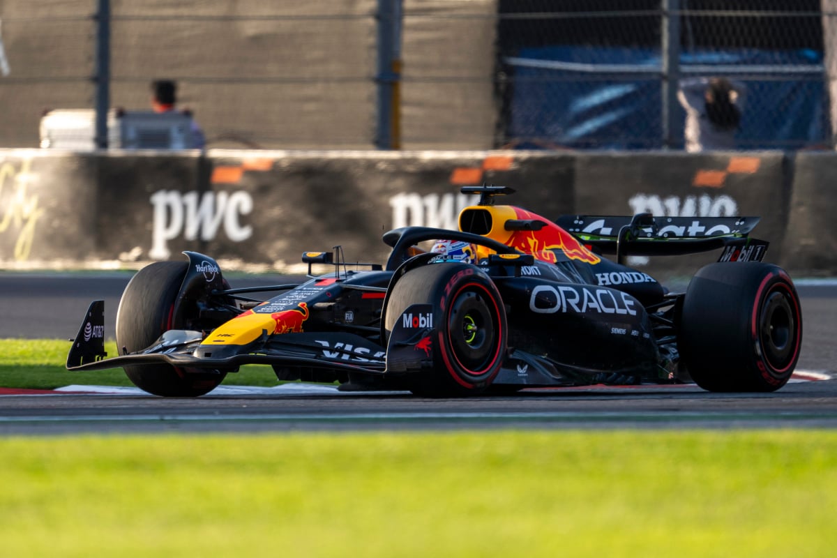 Verstappen during practice in Mexico