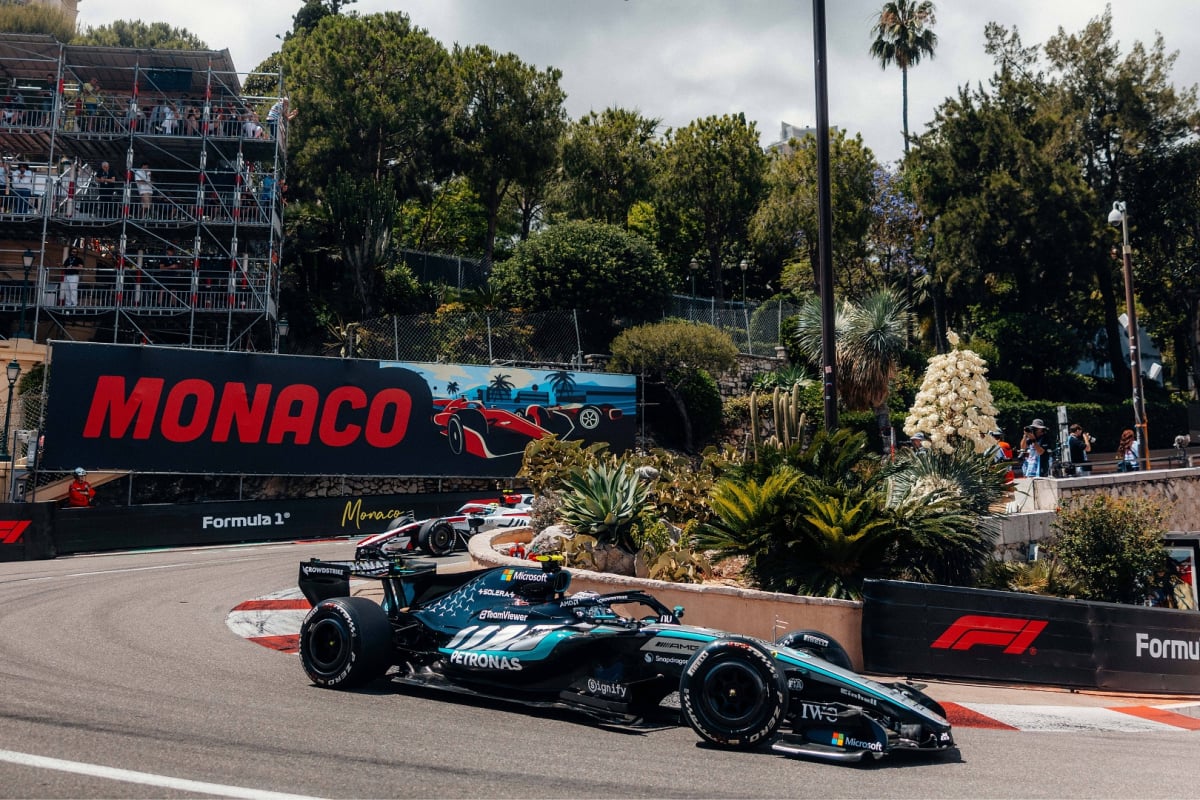 Antonelli's W17 on track at Monaco GP