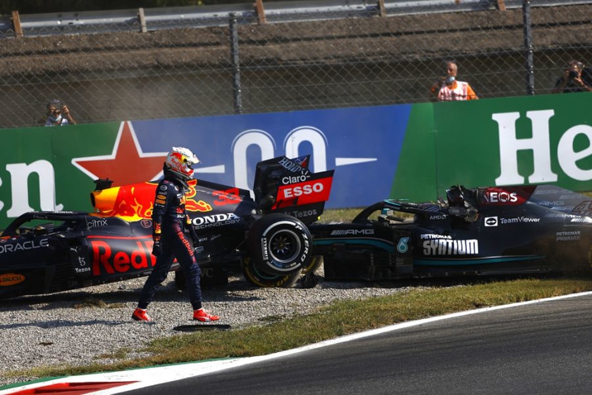 Hamilton: "Ik heb niets van Verstappen gehoord na crash op Monza"