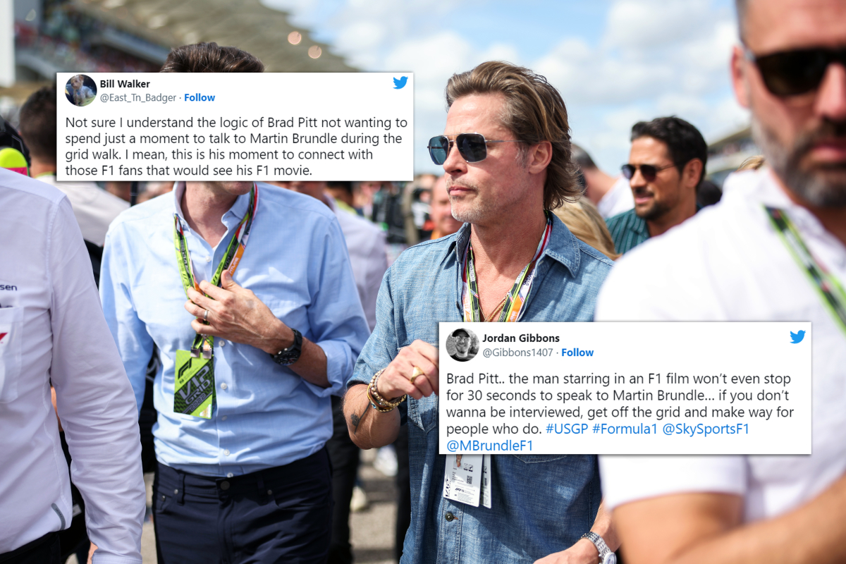 Formule 1-fans niet blij met Brad Pitt na 'wegwuiven' Martin Brundle