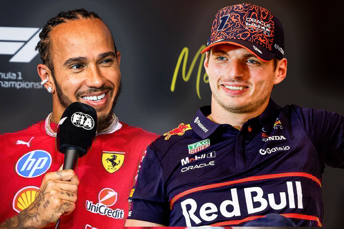 Verstappen, Hamilton, thumb, socials