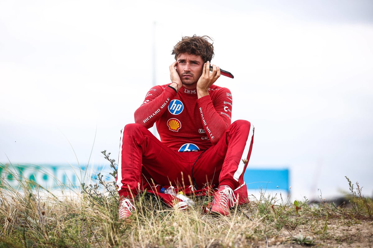 Charles Leclerc after his DNF in Zandvoort
