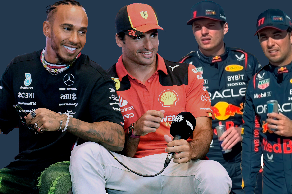 La REACCIÓN de Checo y Max al bombazo de Hamilton a Ferrari