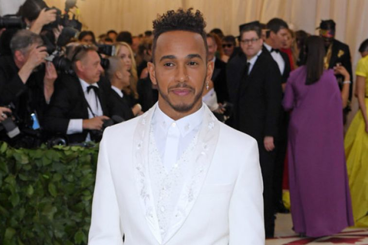 'What are you wearing?' Lewis Hamilton joins Hollywood celebrities in bizarre fashion show