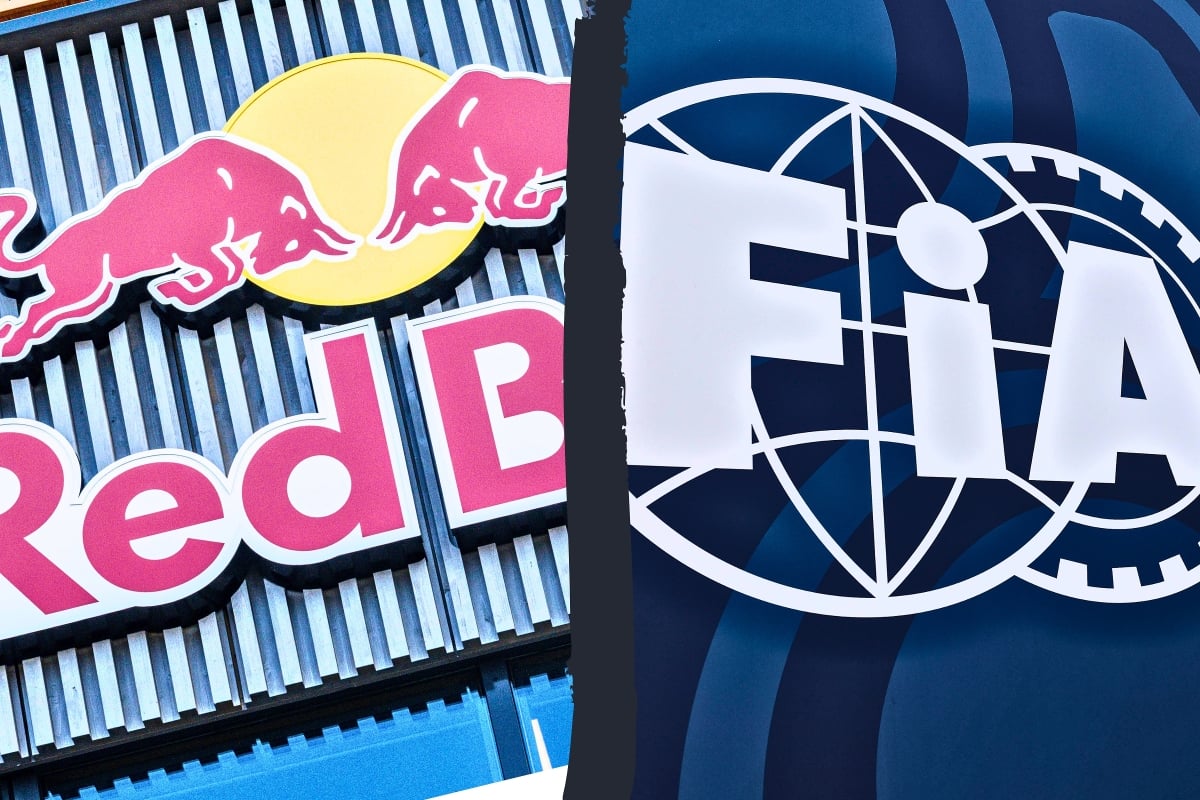 Red Bull and FIA logos