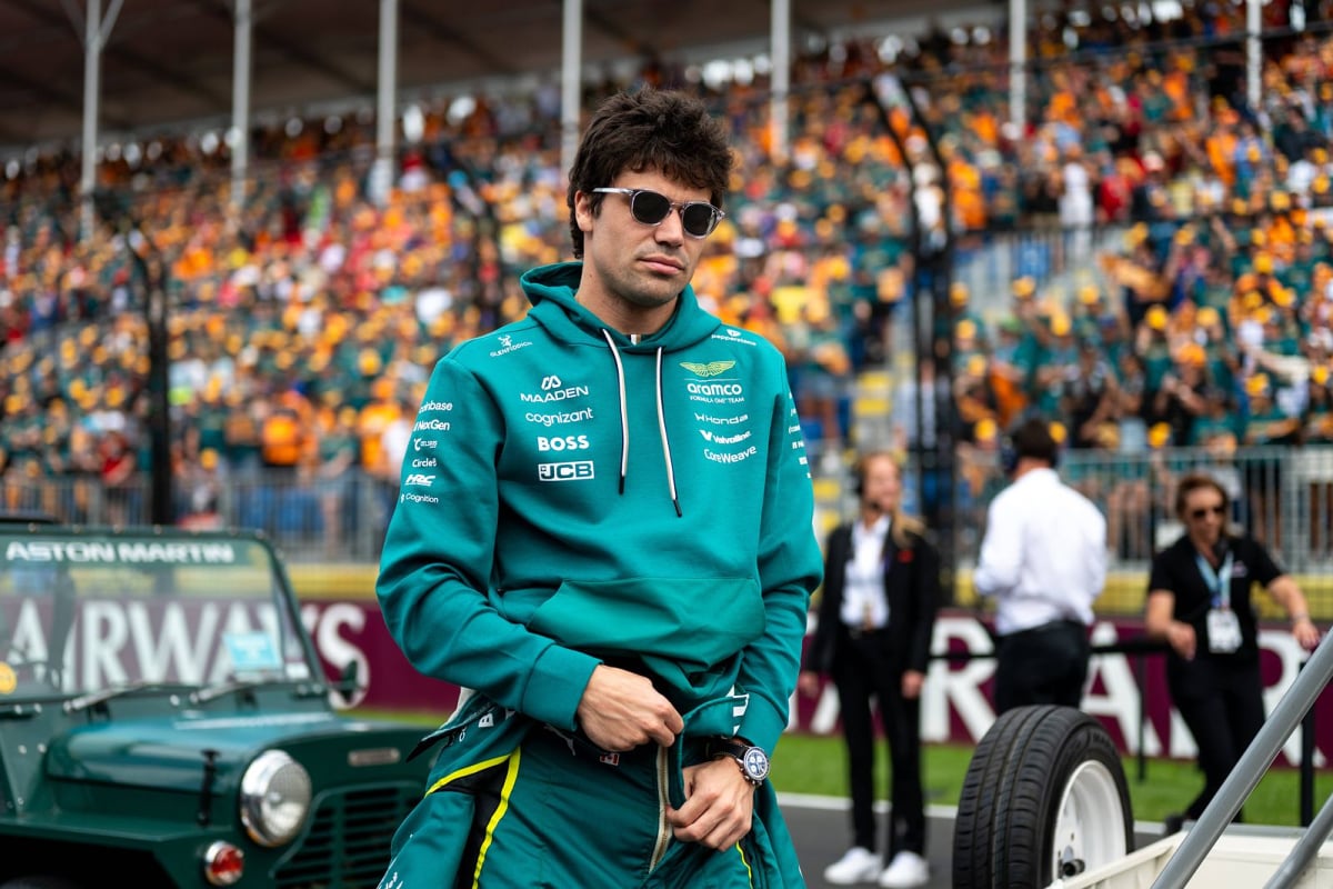Lance Stroll looks on at Aston Martin before the 2026 Australian Grand Prix