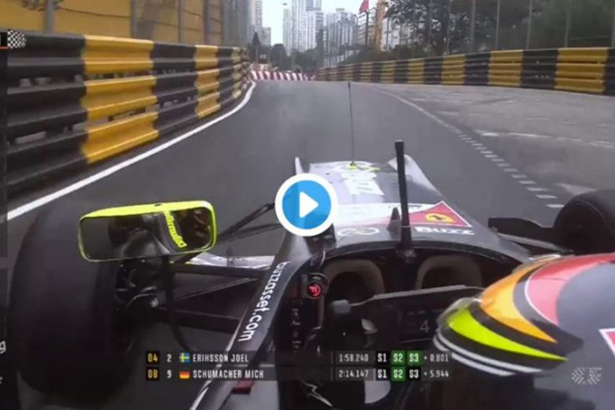 VIDEO: Ferrari junior in crazy Macau near-miss