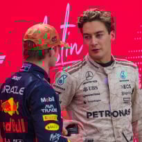 Russell: "Verstappen had z'n momentje, dus ik dacht: weet je wat..."