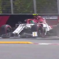 VIDEO: Giovinazzi damages Alfa Romeo in FP1 crash!