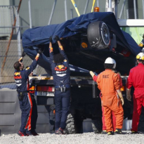Zevende testdag Barcelona: Gasly belandt in de muur, Mercedes en Ferrari productief