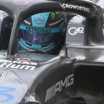 Russell BADLY DAMAGES Mercedes car leading to eventual retirement