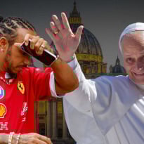 Hamilton es DESAIRADO tras el regalo de Ferrari al Papa Leon XIV