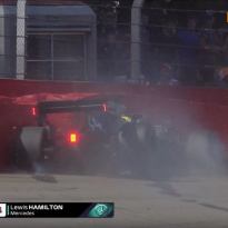 VIDEO: Hamilton crash halts FP3 at Spa
