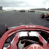Watch Raikkonen’s crazy first lap in Portugal as he makes up TEN places