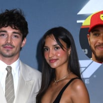 Lewis Hamilton's four-word message to newly engaged team-mate Charles Leclerc