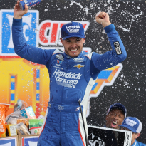 NASCAR Cup Series star Kyle Larson claims dramatic race win