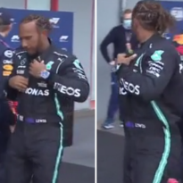 VIDEO: Verstappen 'botst' met Hamilton na afloop van grid interviews