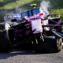 Racing Point suspect carbon debris caused Stroll shunt