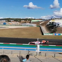 VIDEO: De crash van Verstappen en Stroll vanaf de tribune